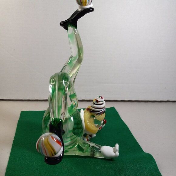 Murano Clown Art Glass Vintage Large Acrobatic Juggling Figurine Sommerso Techn - Picture 5 of 13
